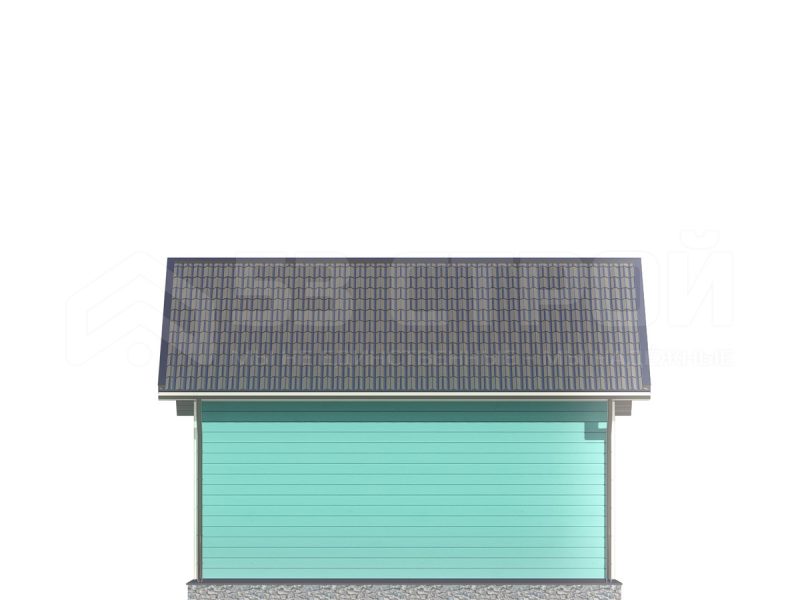 Проект каркасной бани 6х6 под ключ с двухскатной крышей