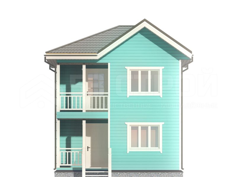 Проект двухэтажного каркасного дома 6х6