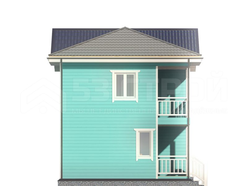 Фото каркасного дома 6х6 с тремя спальнями