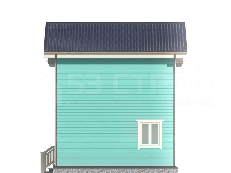 Проект каркасного дома 6х6 под ключ с полувальмовой крышей