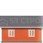 Проект дома из бруса 7 на 8 под ключ с двухскатной крышей - превью