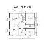 Планировка дома из бруса 7х8 с мансардой - превью