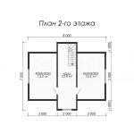 План второго этажа каркасного дома 7х8 с четырьмя спальнями - превью