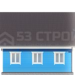 Проект каркасного дома 7х8 под ключ с двухскатной крышей - превью