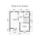 План второго этажа дома из бруса 7 на 7 с тремя спальнями - превью