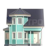 Проект двухэтажного каркасного дома 6х6 - превью