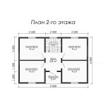 План второго этажа каркасного дома 7х9 с одной комнатой - превью