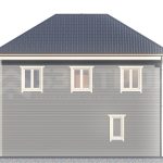 Проект каркасного дома 7х9 под ключ с вальмовой крышей - превью