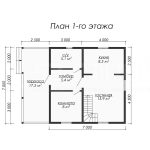Планировка двухэтажного каркасного дома 7х9.5 - превью