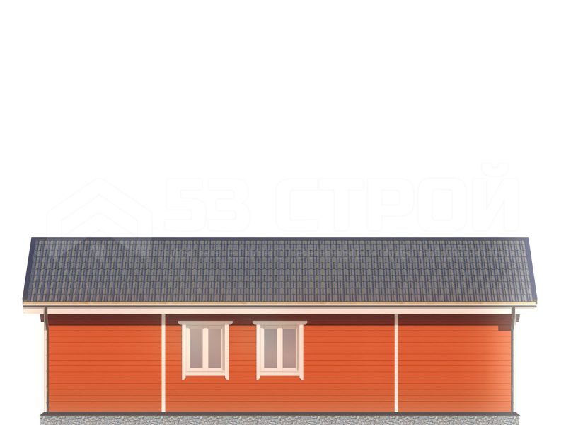 Проект каркасного дома 9х12 под ключ с двухскатной крышей