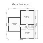 План второго этажа дома из бруса 9х9 с пятью спальнями - превью