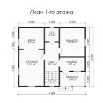 Планировка двухэтажного дома из бруса 8х9 - превью