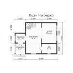 Планировка двухэтажного каркасного дома 6х6 - превью