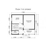 Планировка двухэтажного каркасного дома 6х7 - превью