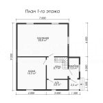 Планировка двухэтажного каркасного дома 7х9 - превью