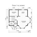 Планировка двухэтажного каркасного дома 7х8 - превью