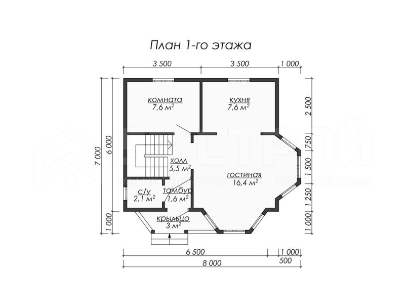 Планировка двухэтажного каркасного дома 7х8