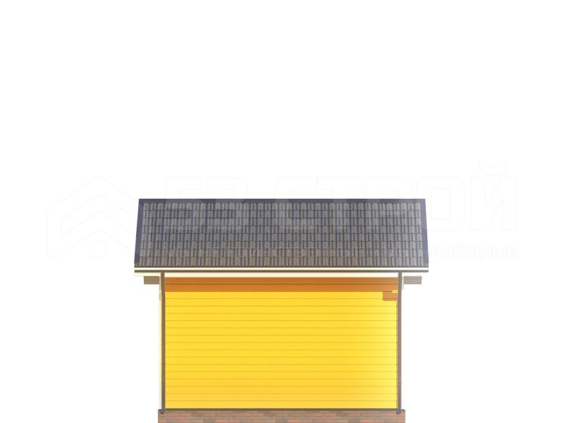 Проект каркасного дома 5х4 под ключ с двухскатной крышей