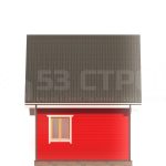 Проект дома из бруса 5х5.5 под ключ с двухскатной крышей - превью