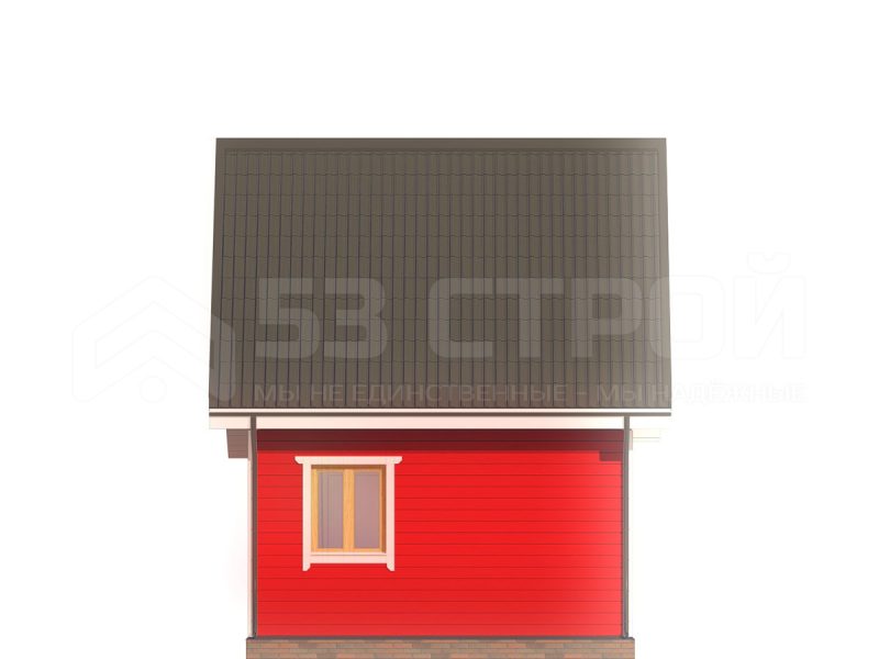 Проект дома из бруса 5х5.5 под ключ с двухскатной крышей