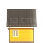Проект каркасного дома 5х5.5 под ключ с двухскатной крышей - превью