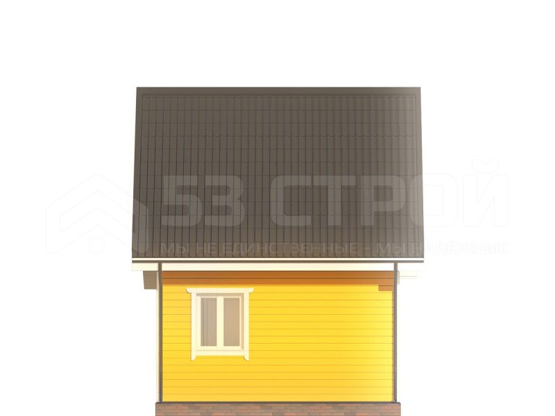Проект каркасного дома 5х5.5 под ключ с двухскатной крышей