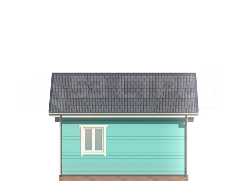 Проект каркасного дома 6х7.2 под ключ с двухскатной крышей