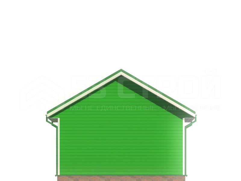 Проект каркасного дома 6х6 под ключ с двухскатной крышей