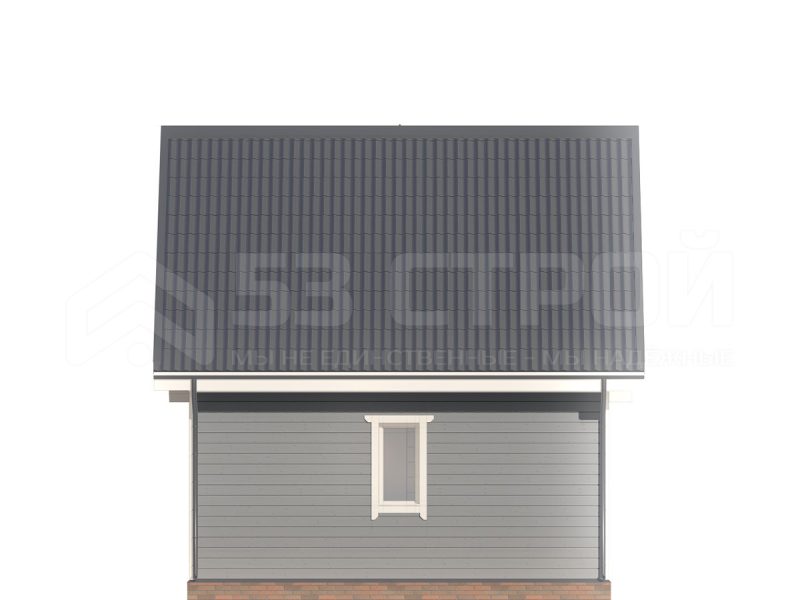 Проект каркасного дома 6х4 под ключ с двухскатной крышей