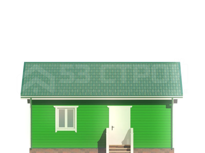 Проект одноэтажного каркасного дома 6х8