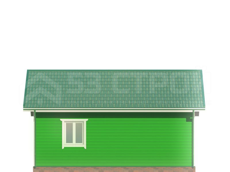 Проект каркасного дома 6х8 под ключ с двухскатной крышей