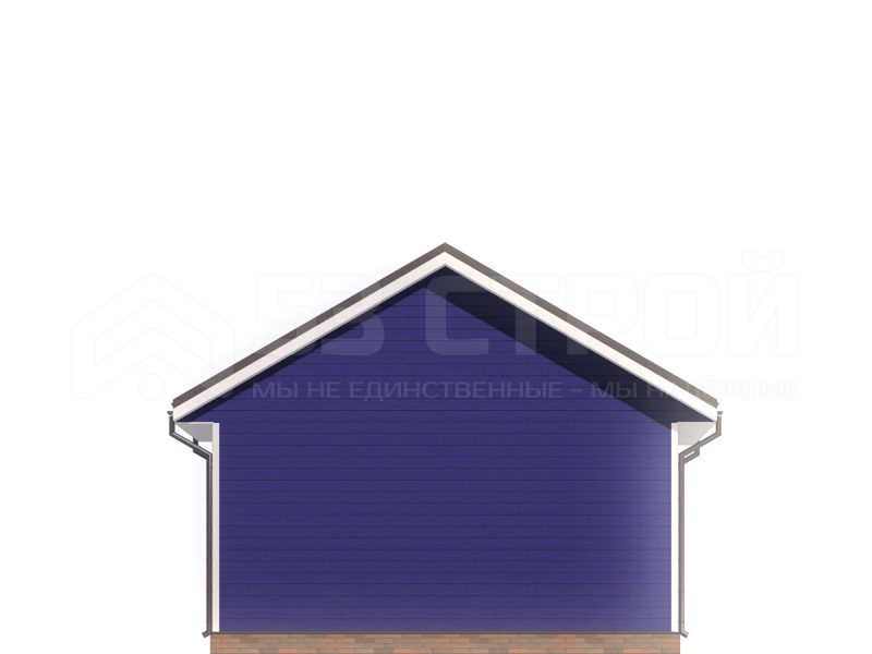 Проект каркасного дома 6х8.5 под ключ с двухскатной крышей