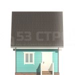Проект каркасного дома 5х6 с мансардой - превью