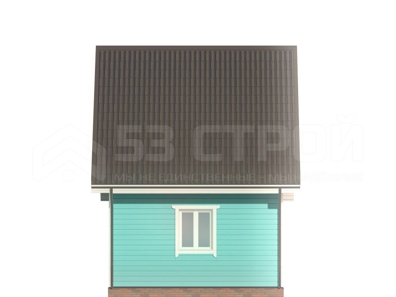 Проект каркасного дома 5х6 под ключ с двухскатной крышей