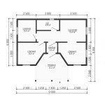 Планировка одноэтажного каркасного дома 8х9 - превью