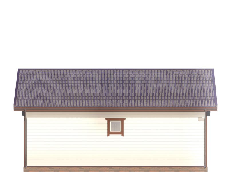 Проект каркасного дома 8х9 под ключ с двухскатной крышей