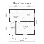 Планировка каркасного дома 6х6 с мансардой - превью