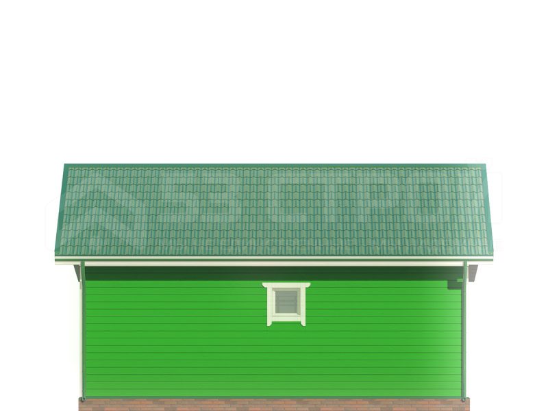 Проект каркасного дома 8х8 под ключ с двухскатной крышей