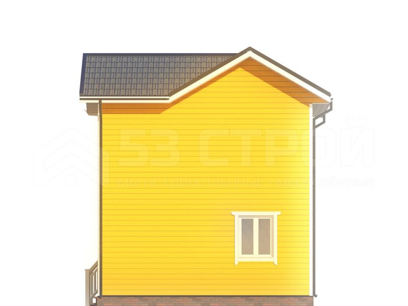 Фото каркасного дома 6х6 с двумя спальнями