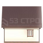 Проект каркасного дома 6х7 под ключ с двухскатной крышей - превью