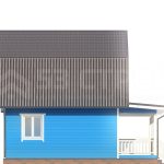 Проект каркасного дома 6х8 с мансардой площадью 64м2 - превью
