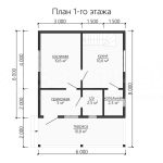Планировка каркасного дома 6х8 с мансардой - превью