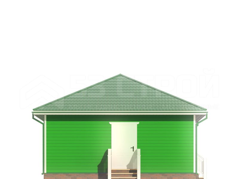 Проект каркасного дома 7х11 под ключ с вальмовой крышей