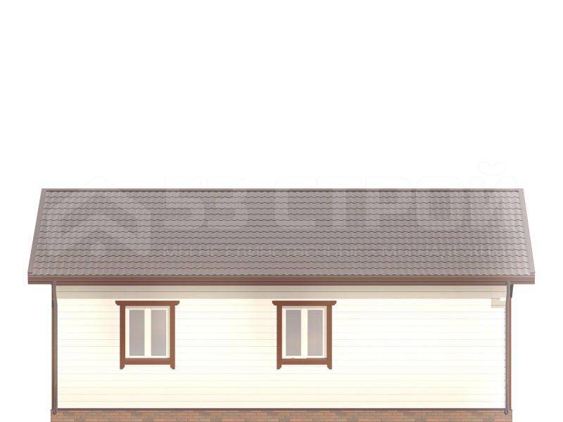 Проект каркасного дома 8х10 под ключ с двухскатной крышей