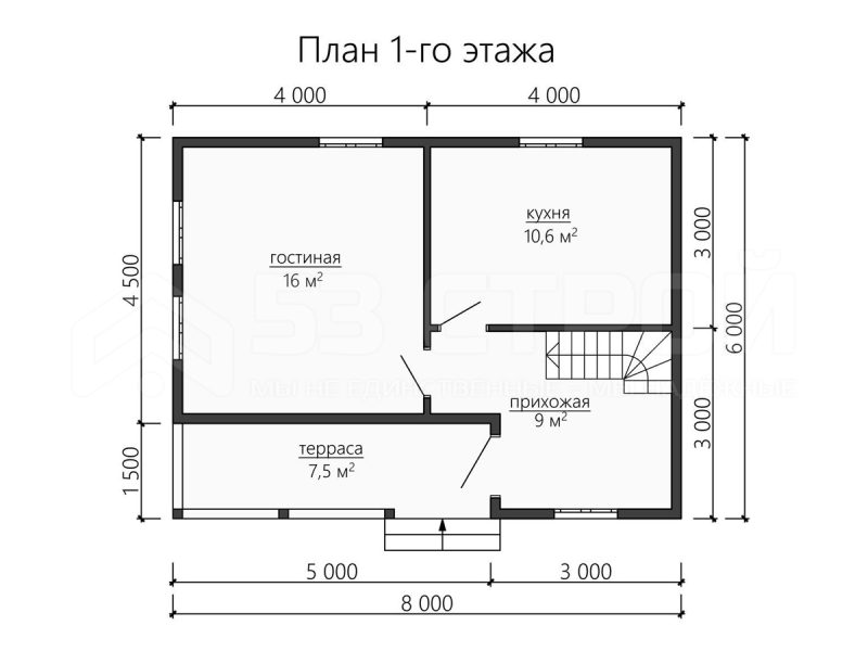 Планировка двухэтажного каркасного дома 6х8