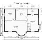 Планировка каркасного дома 6х9 с мансардой - превью