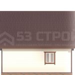 Проект каркасного дома 8х7.5 под ключ с двухскатной крышей - превью
