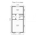 План второго этажа каркасного дома 6х10 с четырьмя спальнями - превью