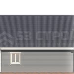 Проект каркасного дома 7.5х9 под ключ с двухскатной крышей - превью