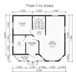 Планировка каркасного дома 7х8 с мансардой - превью